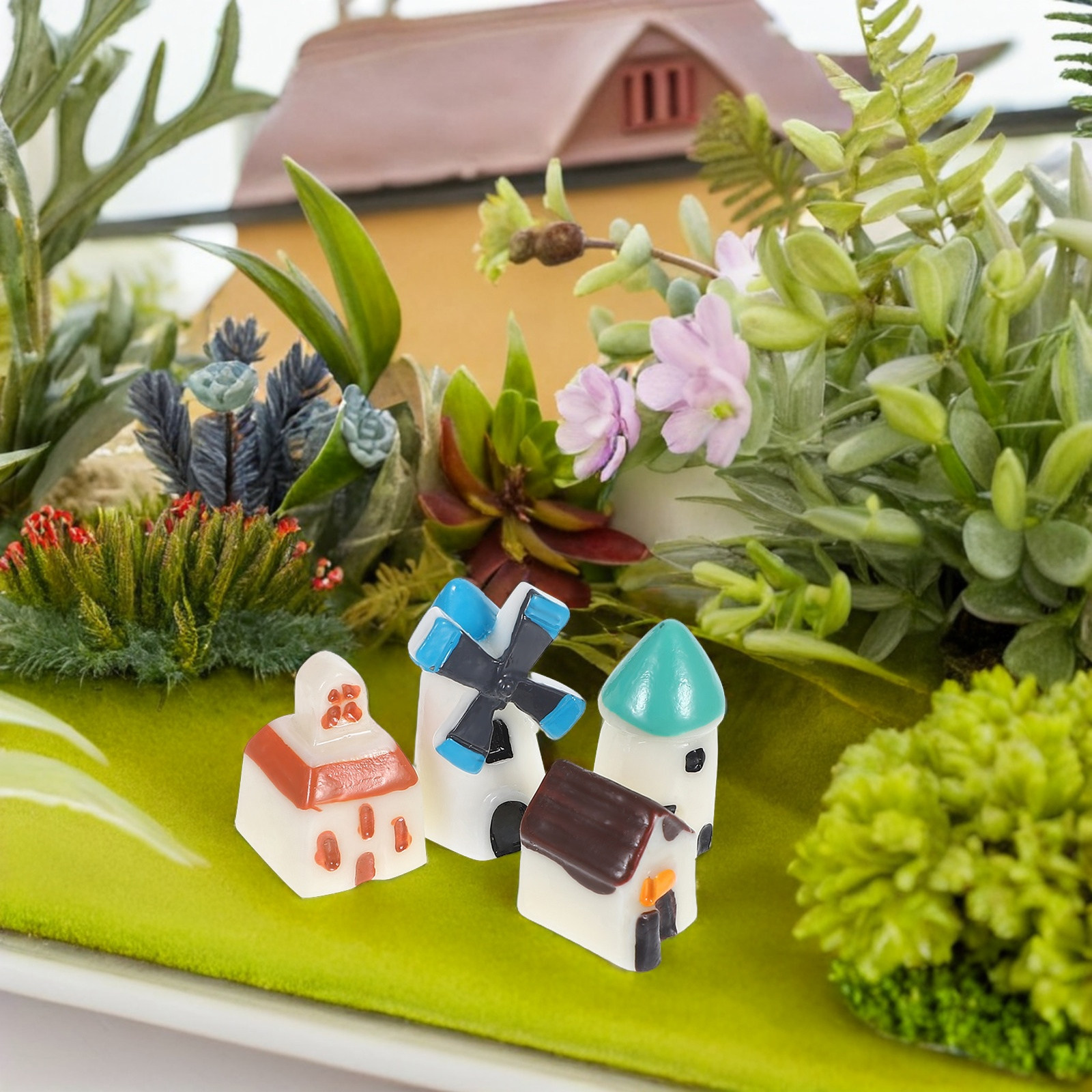 4 ชิ้น บ้านเรซิ่นจิ๋วสวยงาม ดี - Bonsai Garden Landscape Design บทวิจารณ์และราคา