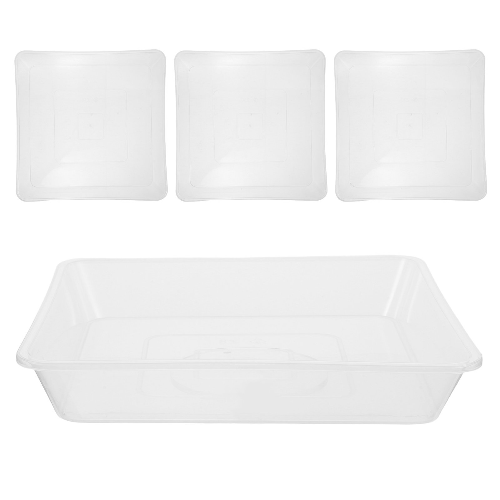 4 ชิ้น ถาดรองกระถางต้นไม้ทรงสี - Drip Tray Saucer บทวิจารณ์และราคา