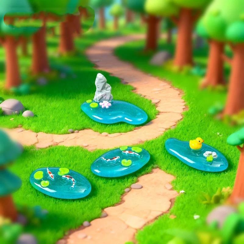 【S】เครื่องประดับบ่อเรซิ่นขนาดเ - Bonsai Garden With Koi Pond บทวิจารณ์และราคา